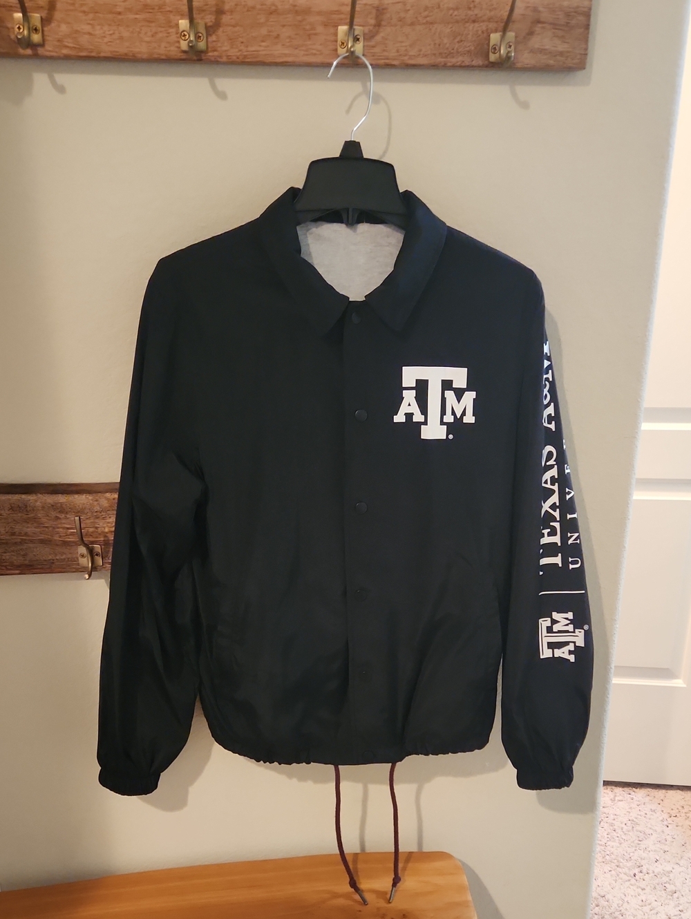 EUC, Black Coach Jacket with Logo